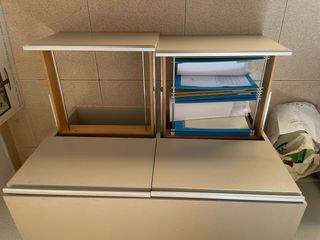 Mueble archivador oficina beige 4 cajones