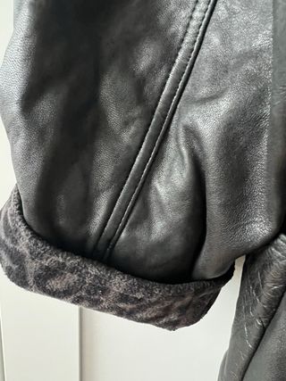 Chaqueta Piel Vintage Oversize Capucha