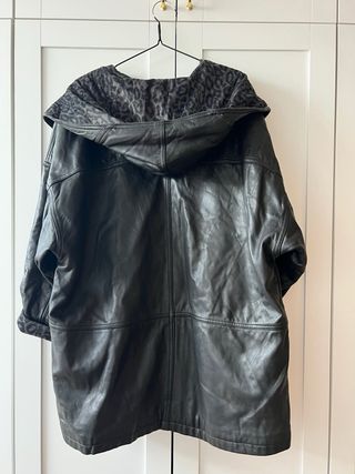 Chaqueta Piel Vintage Oversize Capucha