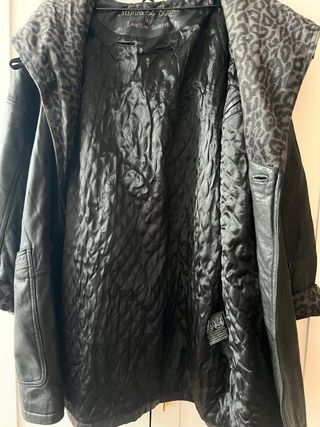 Chaqueta Piel Vintage Oversize Capucha