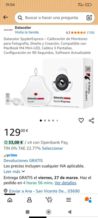 Datacolor Spyder5 EXPRESS Calibrador Monitor