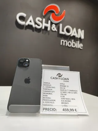 iPhone 15 256GB negro