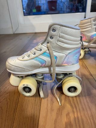 Patines 4 ruedas niña blancos N°34