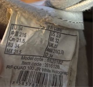 Patines 4 ruedas niña blancos N°34