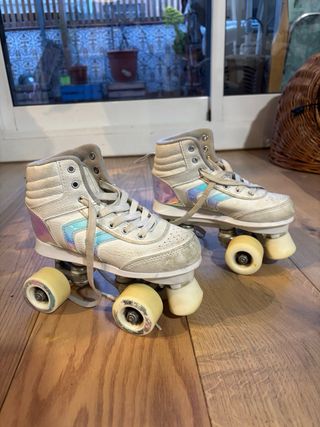 Patines 4 ruedas niña blancos N°34