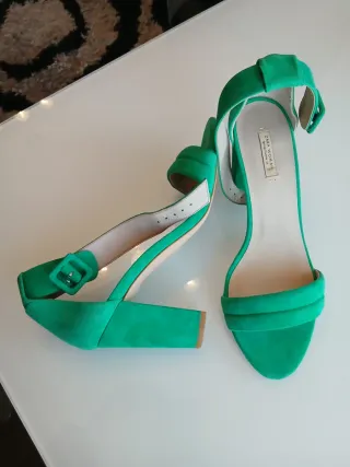 Sandalias Zara Talla 40 Tacón 8cm