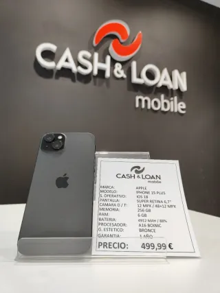 iPhone 15 Plus 256GB Negro