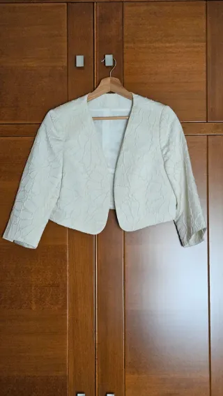 Conjunto Vestido y Chaqueta Blanco