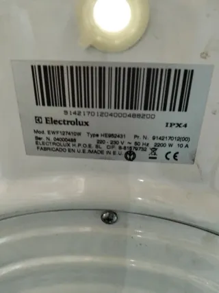 Lavadora Electrolux 7Kg A-20%