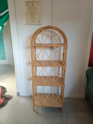 Estantería de mimbre 136x50