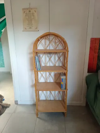 Estantería de mimbre 136x50