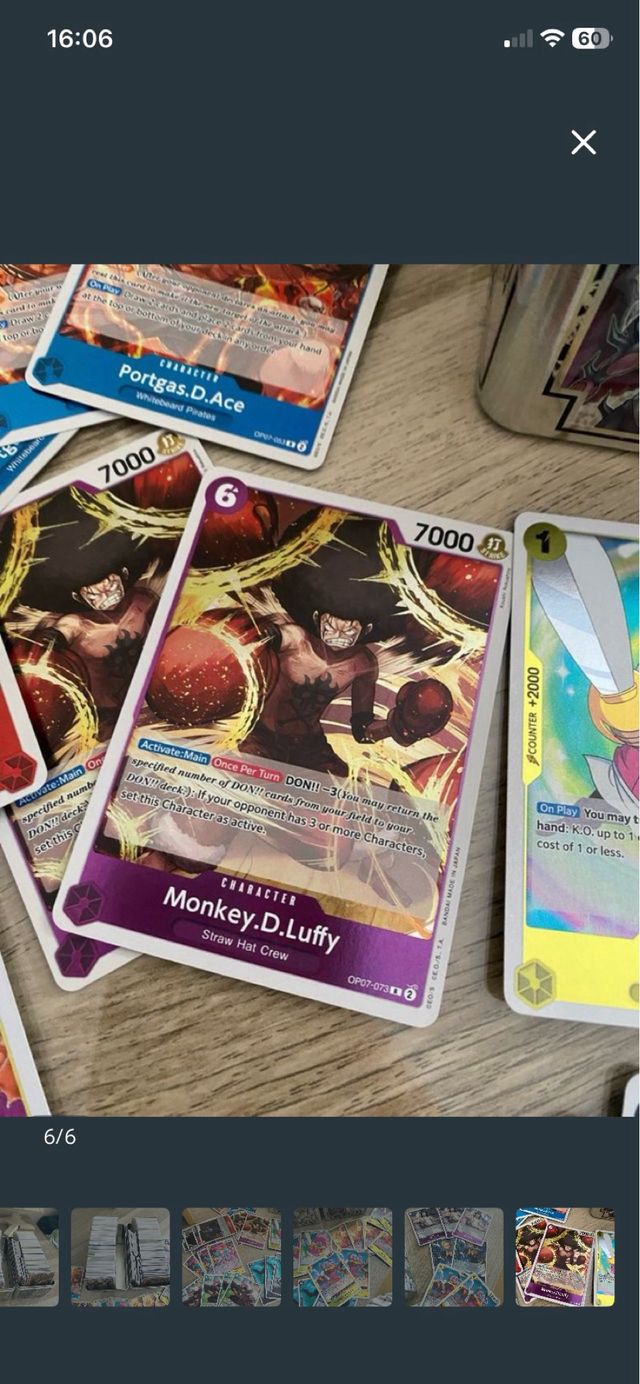 Lote 800 One Piece Cartas TCG