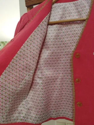 Conjunto Falda y Chaqueta Niña Rosa