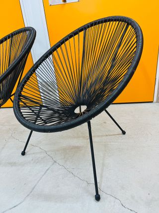 Pareja sillas nido Acapulco negras - Diseño