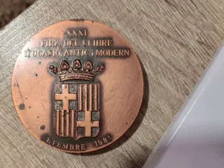 Medalla Fira Llibre BCN 1982 bronze estoig