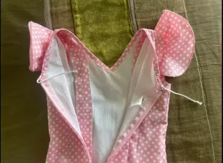 Traje de flamenca niña rosa lunares