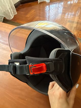 Casco Jet Negro con Visera