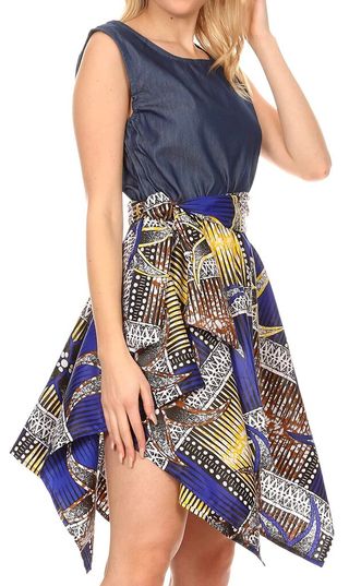 Vestido Estampado Africano Talla Única