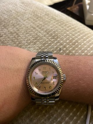 Seiko Datejust Mod Reloj Rosa
