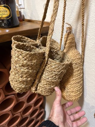 Antigüedades Decoración Jute Metal Madera