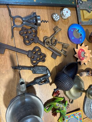 Antigüedades Decoración Jute Metal Madera