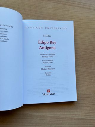 Edipo Rey, Antígona, ESO. Auxiliar