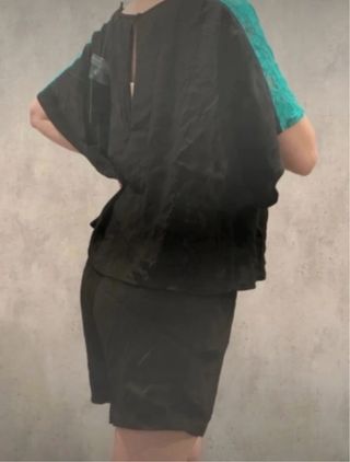 Mono corto Guess negro y turquesa