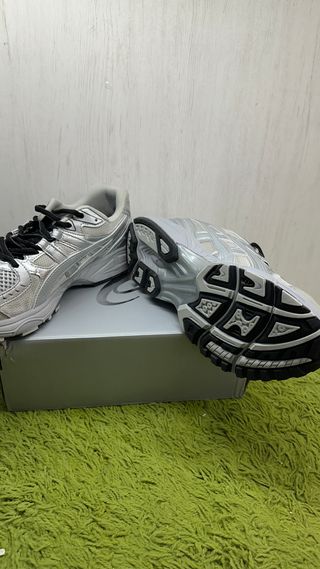 ASICS Zapatillas Running Plata y Negro