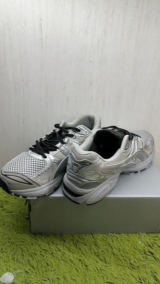 ASICS Zapatillas Running Plata y Negro