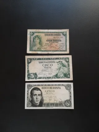 BILLETES ESPAÑOLES DE 5 PESETAS