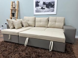 Sofá Cama Chaise Longue + Puff y arcon NUEVO