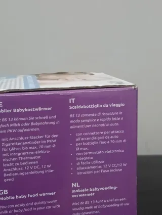 Scaldabiberon da viaggio con cavo accendisigari