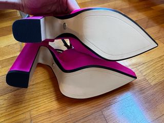 Tacones Zara Plataforma Rosa Talla 38