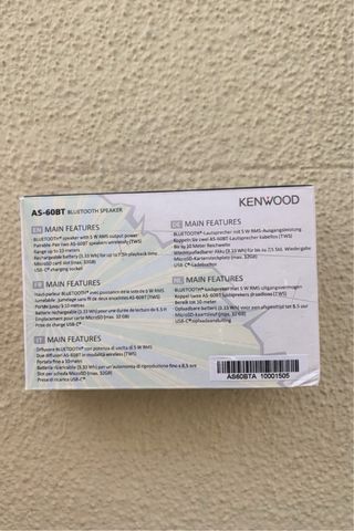 Altavoz Bluetooth Kenwood AS-60BT con Bluetooth