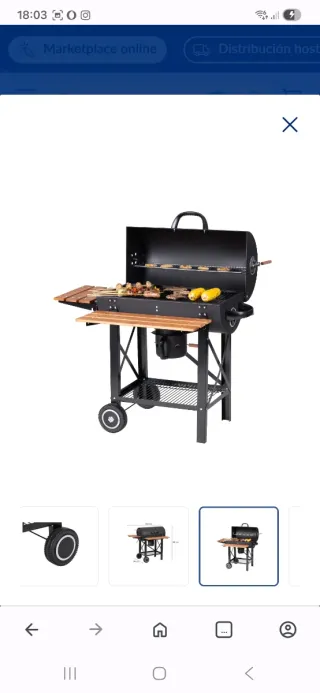 Barbacoa de carbón nueva