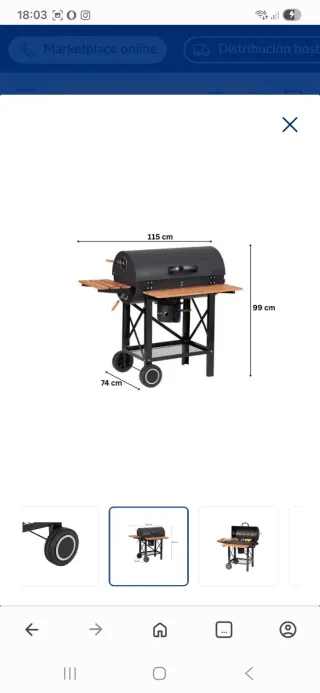 Barbacoa de carbón nueva