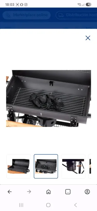 Barbacoa de carbón nueva