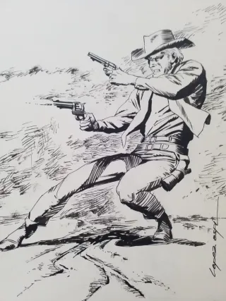 DIBUJO ORIGINAL DE RAFAEL LÓPEZ ESPI FIRMADO