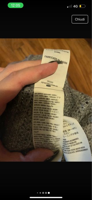 Cardigan Hollister Grigio Taglia S