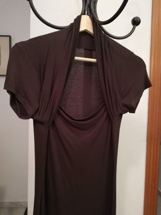 Vestido elegante marrón chocolate