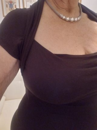 Vestido elegante marrón chocolate