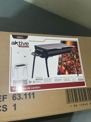 Parrilla barbacoa Aktive sin abrir