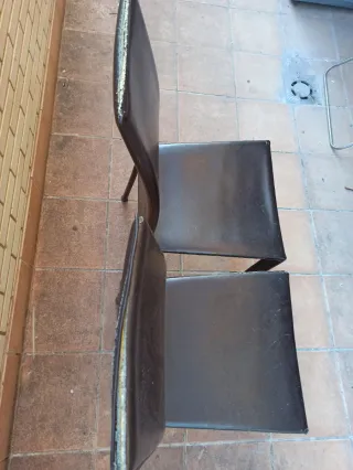 Juego de 2 sillas comedor negras