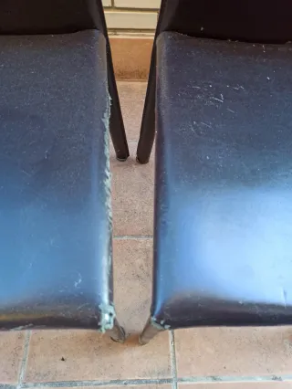 Juego de 2 sillas comedor negras