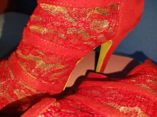 Sandalias de tacón multicolor talla 37