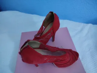 Sandalias de tacón multicolor talla 37