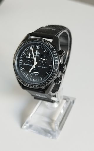 Correa velcro negra Omega x Swatch