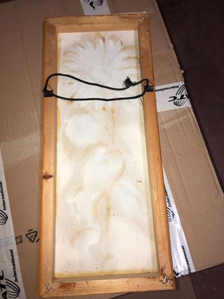 2 quadri olio girasoli su legno