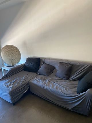 Sofá Cama Gris y Negro