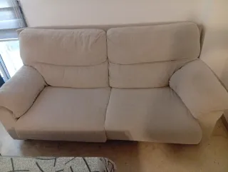 Sofá de tela beige un 3+2 buen estado poco uso